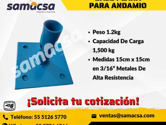 Base Plana para seguridad, equipo Para Andamio 