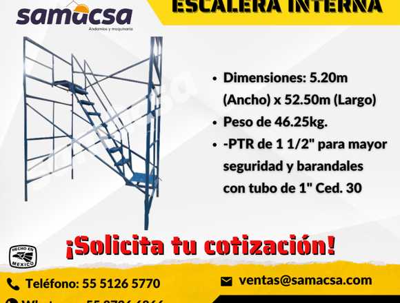 Escalera reforzada para estructuras de Andamio 