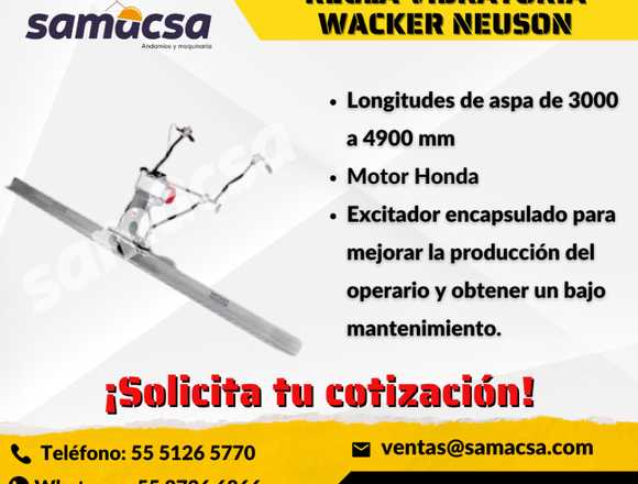 Regla vibrante para concreto marca WACKER