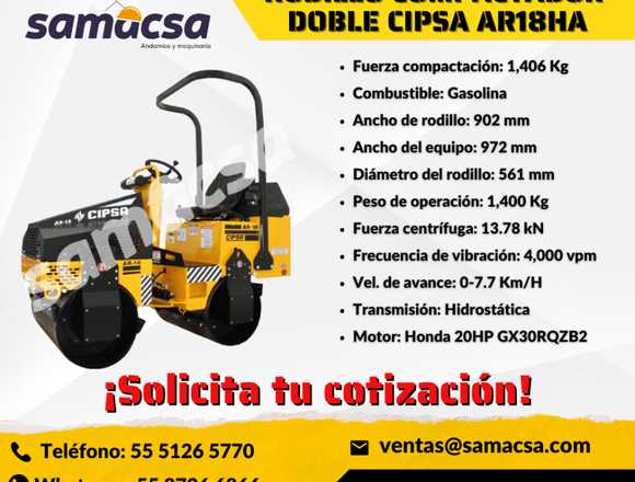 Rodillo de tamaño medio, modelo doble CIPSA AR18