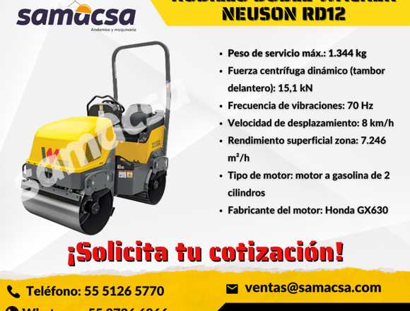 Rodillo de tamaño medio, doble Wacker Neuson