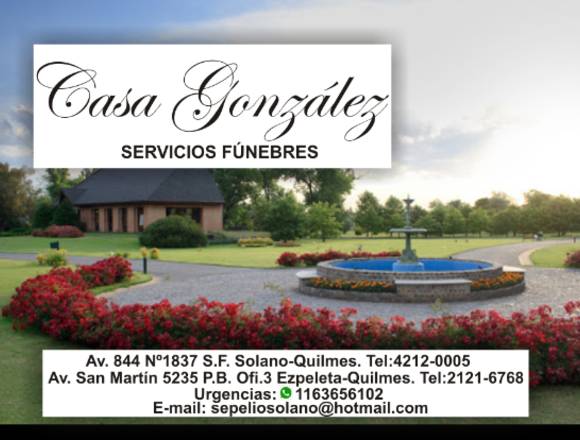 Servicios Fúnebres:  