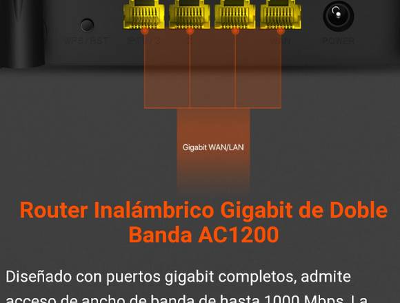 Router Marca Tenda modeló Ac8 Ac1200 (NUEVO)