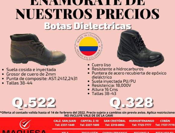 BOTAS DIELECTRICAS/OFERTA