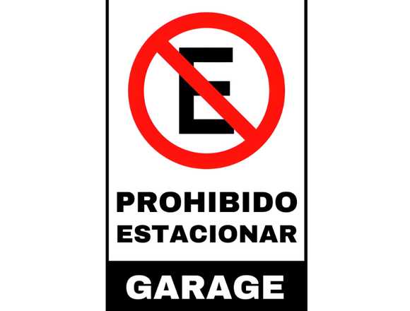 Cartel Prohibido Estacionar Personalizable