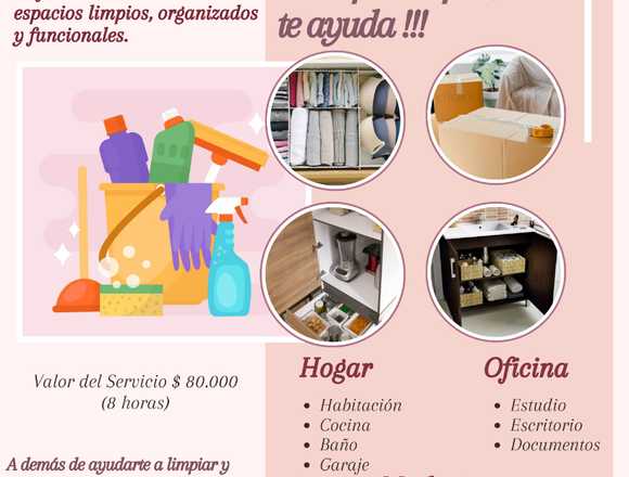 Servicio de limpieza y organización