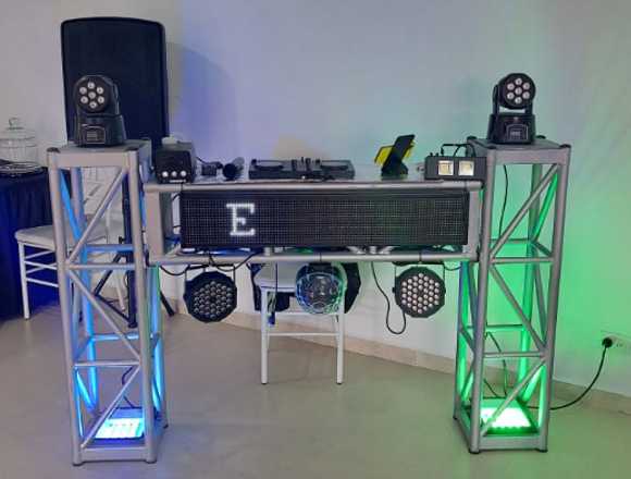 Miniteka, sonido, luces, truss en H