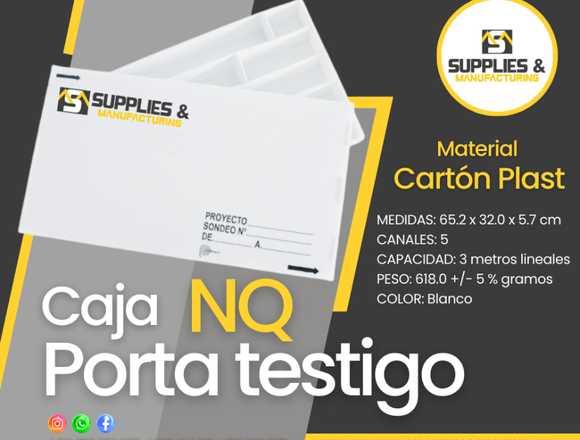 CAJAS PORTA TESTIGO DE MATERIAL CARTÓN PLAST 