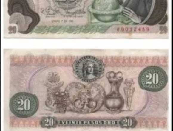 Billetes antiguos colombianos
