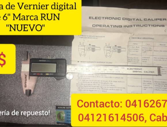 Venta de vernier digital marca RUN, nuevo