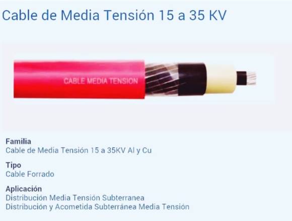 CABLE XLP PARA 25KV 1/0 y 3/0 en Aluminio 