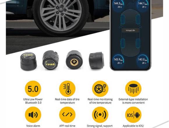 Sensor De Presión Neumáticos Con Bluetooth