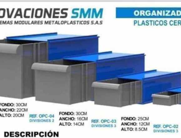 ORGANIZADORES PLASTICOS MODULARES ABIERTOS CERRDOS