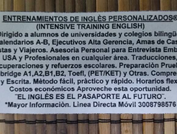 CLASES DE INGLÉS PERSONALIZADOS CALENDARIOS A-B