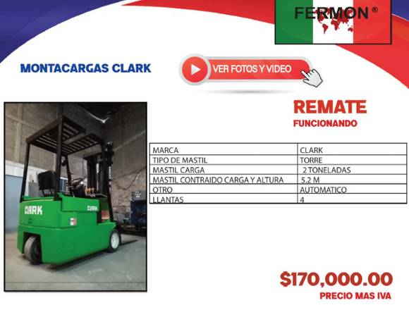 REMATE DE MONTACARGAS APROVECHA  