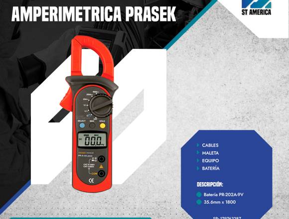 ALQUILER DE PINZA AMPERIMETRICA PRASEK