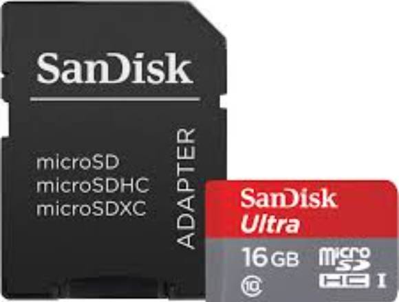 MICRO SD 16GB SANDISK CLASE 10