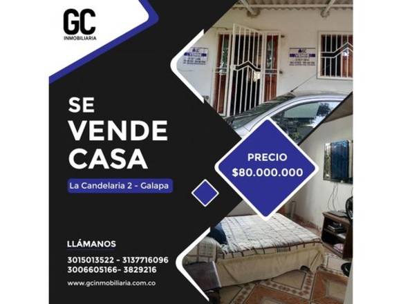 Se vende casa en La candelaria 2 - Galapa