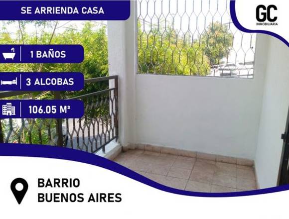 Se arriendan casa en el barrio Buenos aires - Barranquilla/Atlántico.