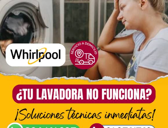 ¡Al Mejor Precio! Reparación LAVADORA WHIRLPOOL