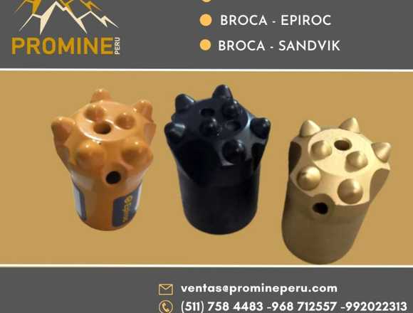 BOART-EPIROC-SANDVIK/ BROCAS CONICAS CON INSERTOS