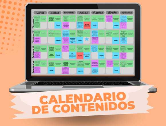 Calendario de contenidos personalizado 