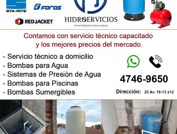 Tecnicos en bombas para agua en cisternas 