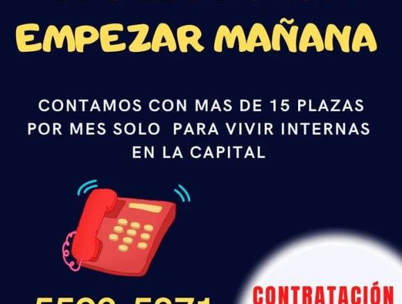 EMPLEOS DOMESTICOS EN LA CIUDAD CAPITAL 