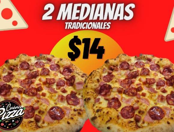 Cuenca Pizza | 2 Pizzas Medianas Tradicionales $14