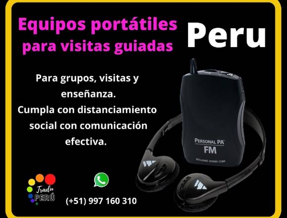 Equipo portátile visitas guiadas LIMA ✅997163010  