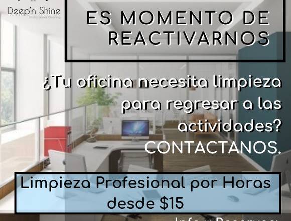 Sanitizacion y limpieza de Oficinas, Hogares