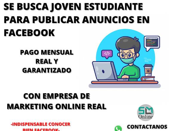 Se busca Joven estudiante interesado en trabajar