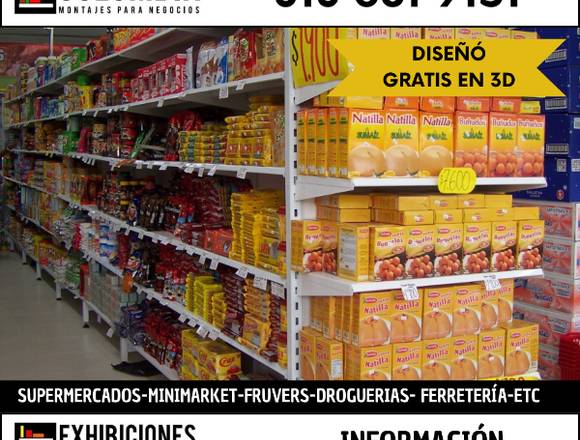 Estanterias y gondolas para supermercados