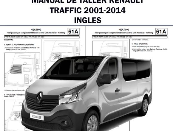 Manual de Taller Renault Trafic 2001–2014 ingles