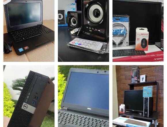 Computadoras de escritorio, laptops y accesorios