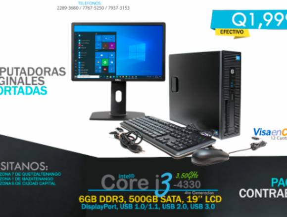 Computadora Hp Core i3 4ta Generación