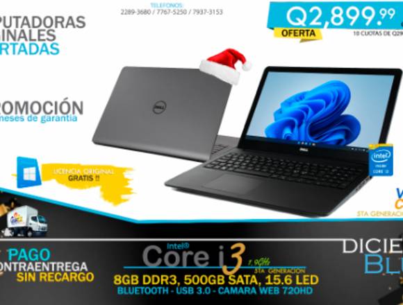 Laptop i3 delgada ofertas navideña Compuglobal