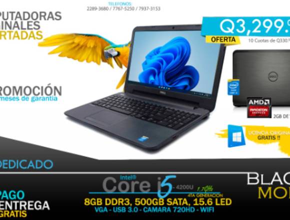 Laptop Con video DEdicado DDR5 y 8Gb RAM DDr3