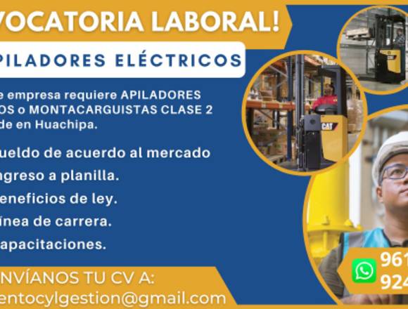 Apilador o Montacarguista Clase 2 Eléctrico - Ate