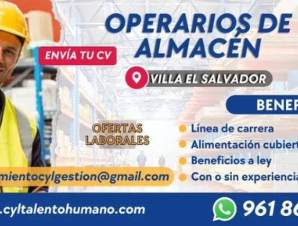  OPERARIOS DE ALMACÉN - VILLA EL SALVADOR