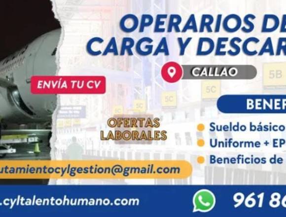 70 OPERARIO CARGA/ DESCARGA SIN EXPERIENCIA-CALLAO