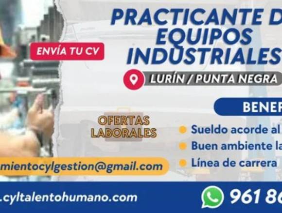 30 PRACTICANTES DE EQUIPOS INDUSTRIALES - LURÍN