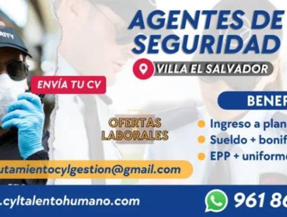  30 AGENTES DE SEGURIDAD- VILLA EL SALVADOR