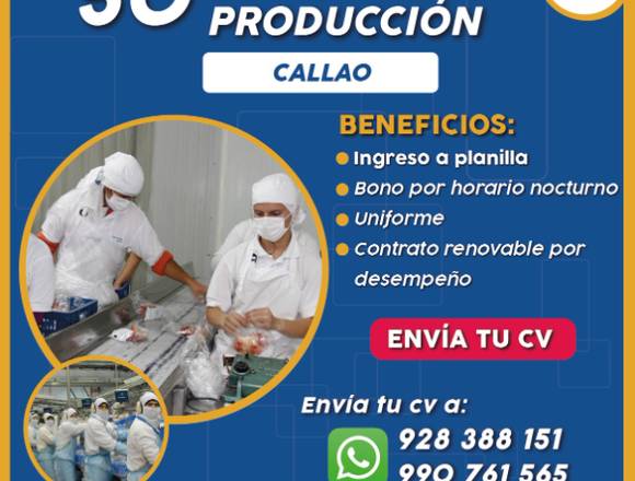 Operario de Producción - Callao - Planilla