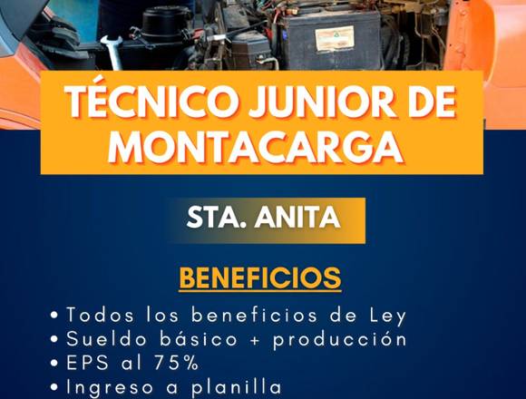 TÉCNICO JUNIOR DE MONTACARGA-SANTA ANITA