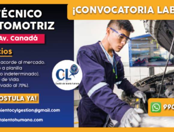 Técnico Mecánico Automotriz - Av. Canadá