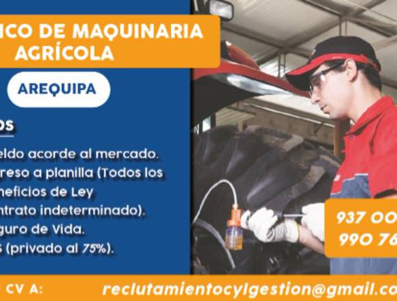 Técnico Mecánico en Maquinaría Línea Agrícola