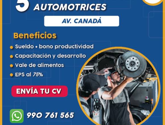 TÉCNICO MÉCANICO AUTOMOTRIZ (CANADÁ)