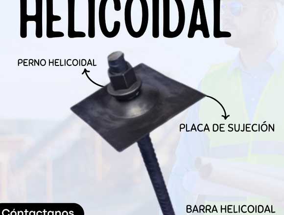 PERNO HELICOIDAL: BARRA CON PLACA - PROMINE PERU 