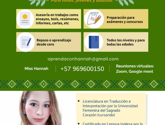 Inglés - Asesoría en lo que necesites